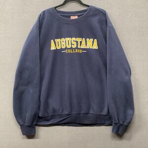 MV 90s Y2K Sport Pro Weave Sweatshirt Augustana College Mens 2X Blue Crewneck